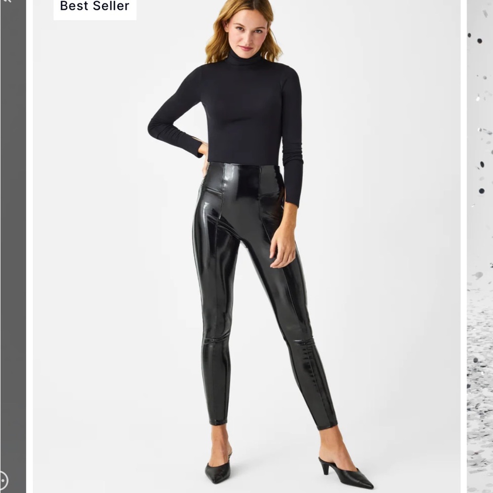 COPY - Spanx Faux patent leather leggings. Size Tall L. NWT
